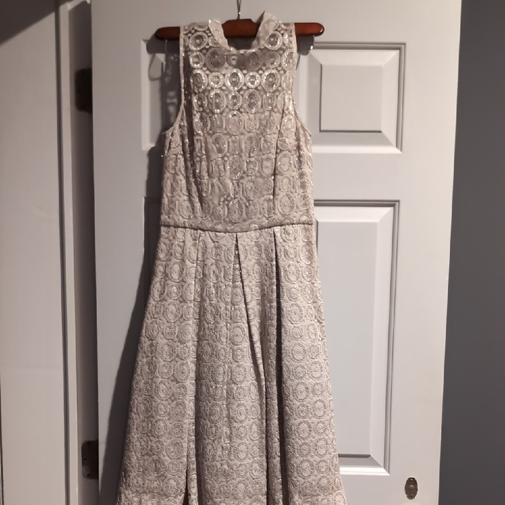Cynthia Steffe Cream Lace Formal Dress
